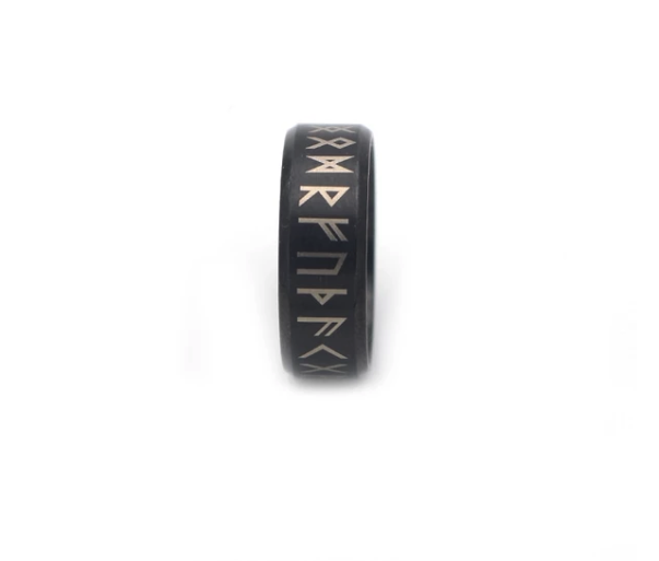 Men's 8mm Matte Stainless Steel Band Ring – Minimalist Steel & Black Band