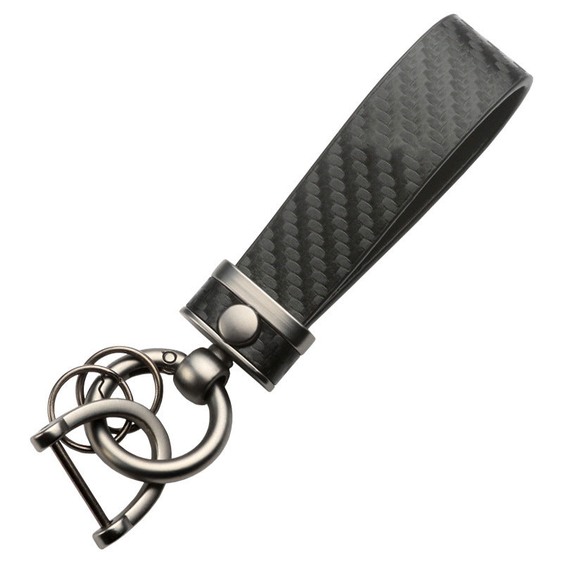 Leather & Zinc Alloy Keychain | Trendy Key Buckle Charm | 5 Colours