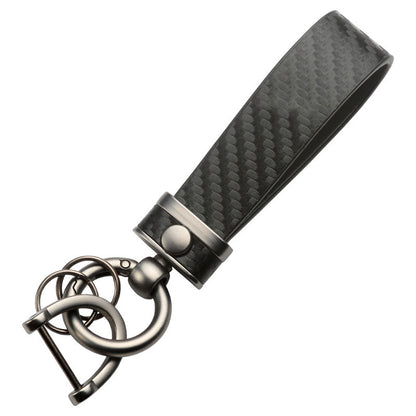 Leather & Zinc Alloy Keychain | Trendy Key Buckle Charm | 5 Colours
