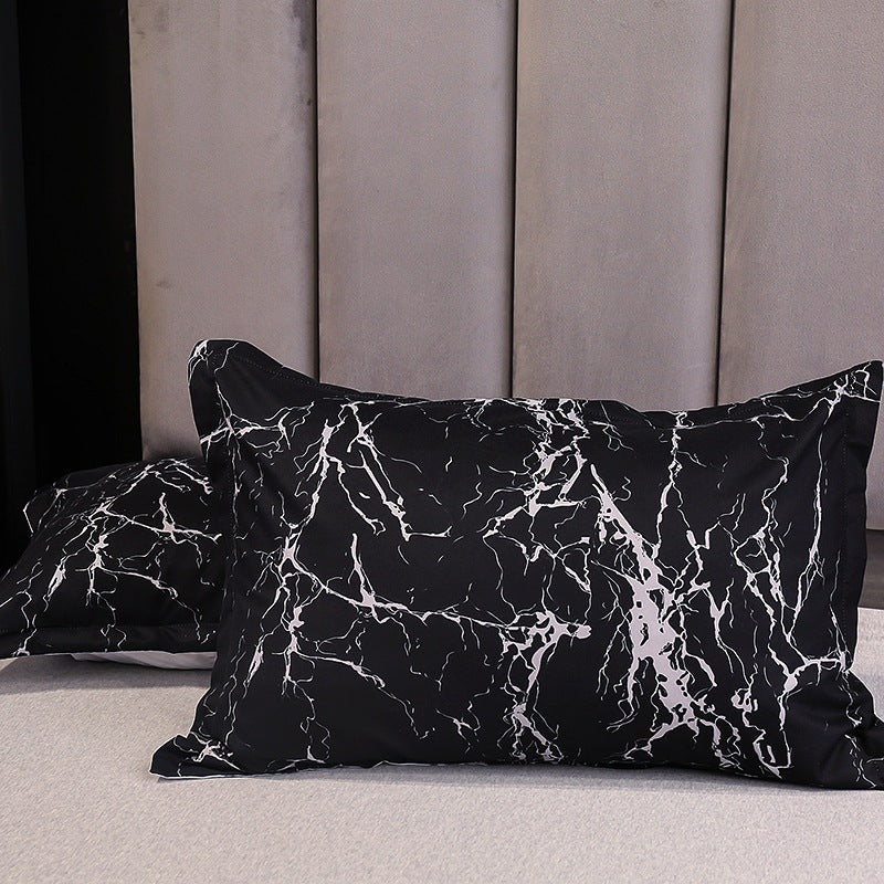 Reactive Print Brushed Microfibre Duvet Cover Set 3 Piece 210x210cm