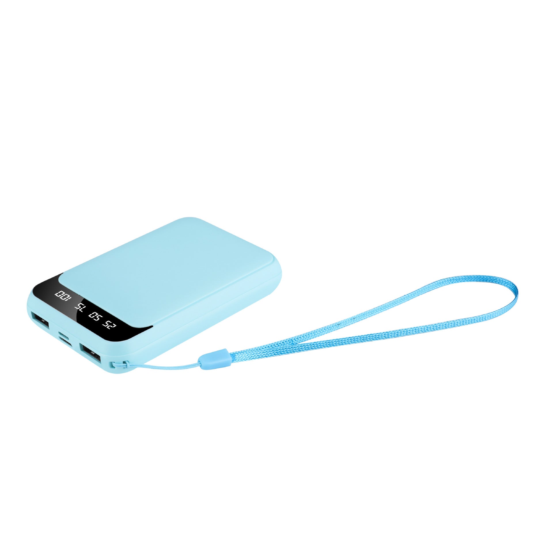 Mirror Finish Power Bank with LCD Display – 10000mAh Pink, White, Blue & Black