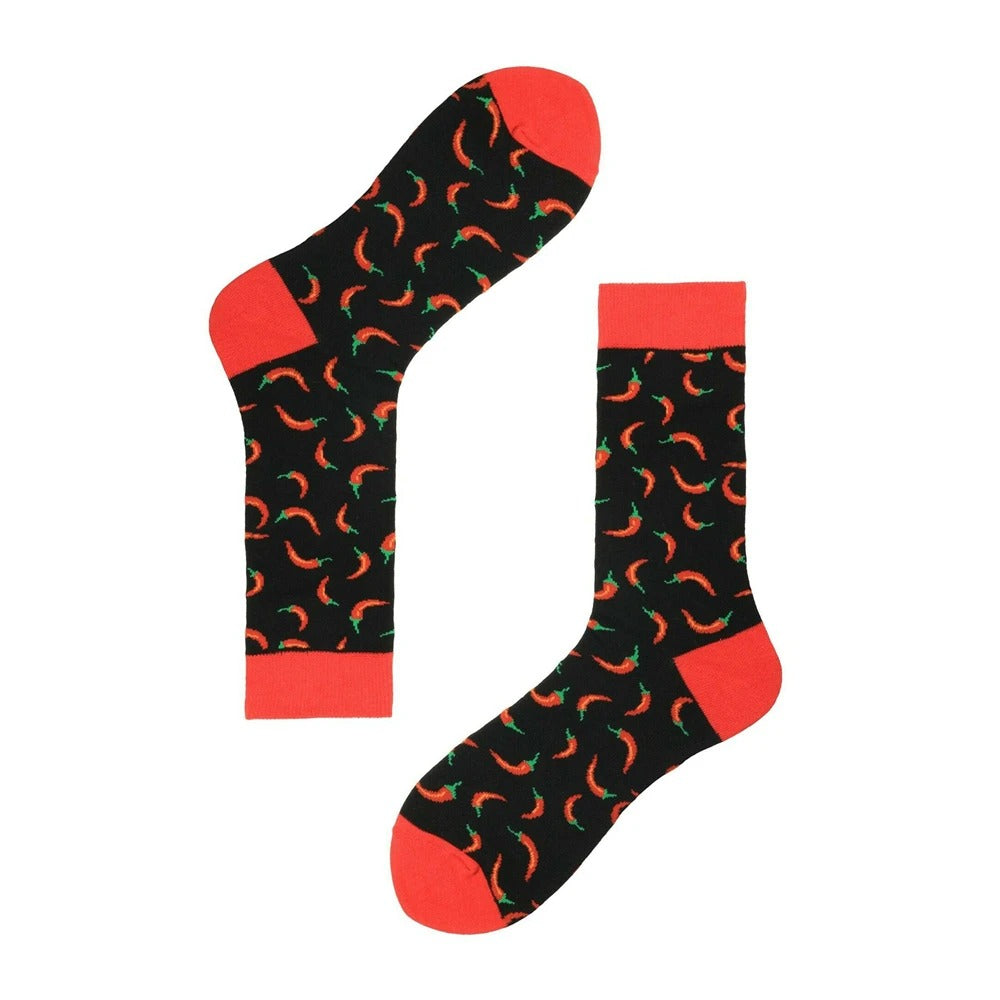 Men's Jacquard Cotton Leisure Socks – Bold Colours