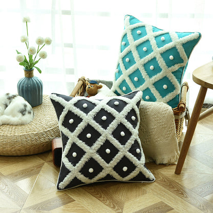 Tufted Moroccan Cushion Cover 45x45cm | Boho Home Decor