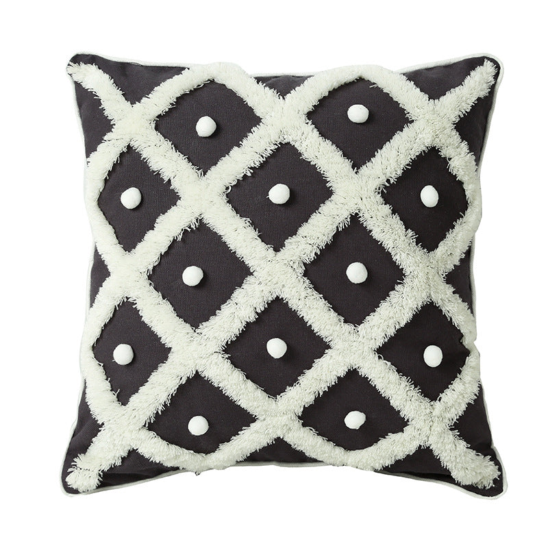 Tufted Moroccan Cushion Cover 45x45cm | Boho Home Decor