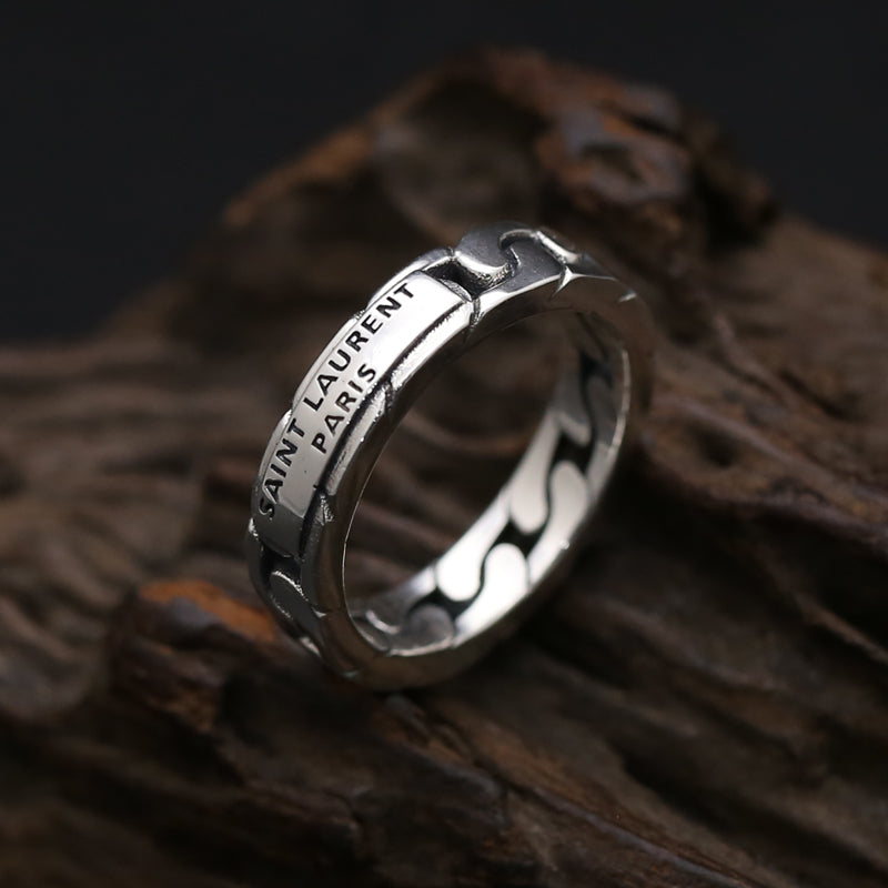 925 Silver Thai-Style Retro Court Ring – Fashion Index Finger Band