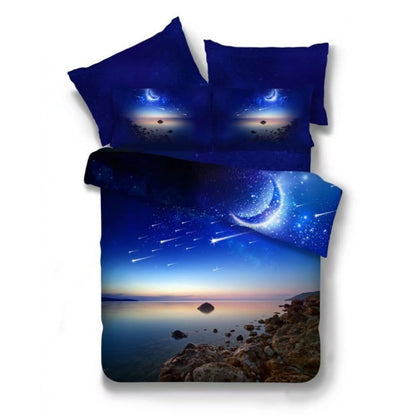 Landscape Print Brushed Bedding Set 4 Piece | 9 Designs