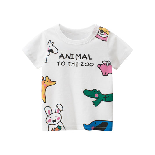 Girls 100% Cotton Short Sleeve T-Shirt – Sizes 90–140cm