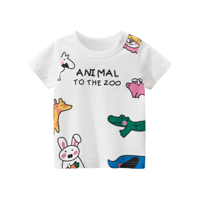 Girls 100% Cotton Short Sleeve T-Shirt – Sizes 90–140cm