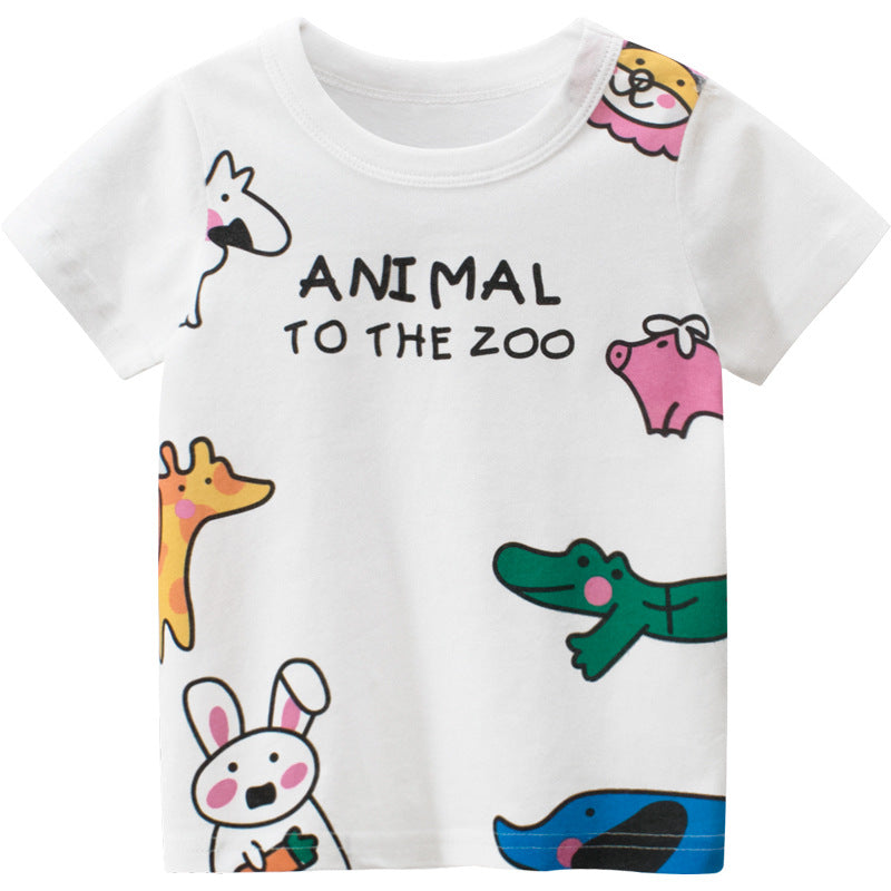 Girls 100% Cotton Short Sleeve T-Shirt – Sizes 90–140cm