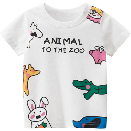 Girls 100% Cotton Short Sleeve T-Shirt – Sizes 90–140cm