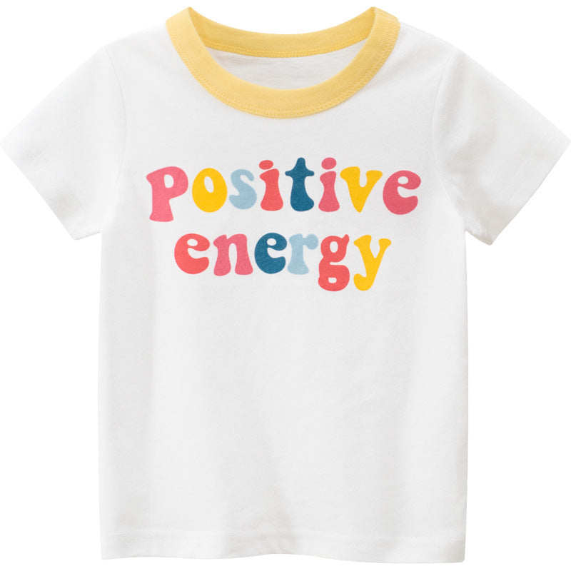 Girls 100% Cotton Short Sleeve Cartoon Print T-Shirt – Sizes 90–140cm