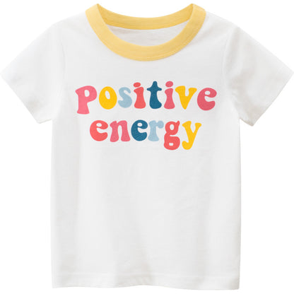 Girls 100% Cotton Short Sleeve Cartoon Print T-Shirt – Sizes 90–140cm