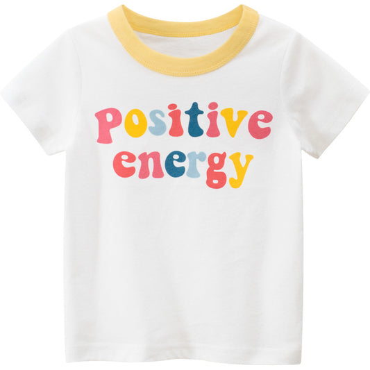 Girls 100% Cotton Short Sleeve Cartoon Print T-Shirt – Sizes 90–140cm