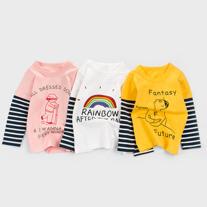 Girls 100% Cotton Long Sleeve Top – Spring & Autumn Layer