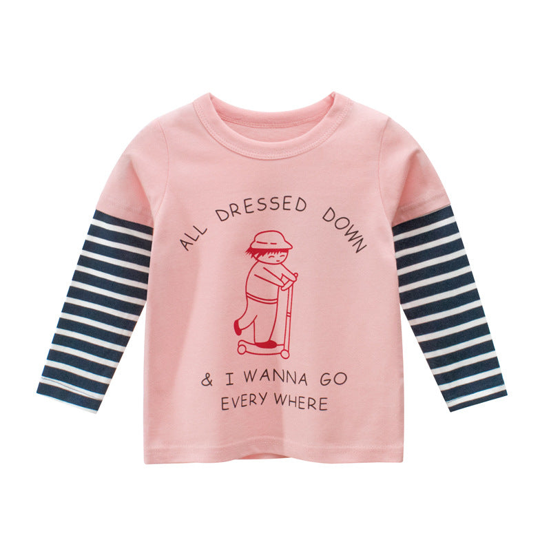 Girls 100% Cotton Long Sleeve Top – Spring & Autumn Layer