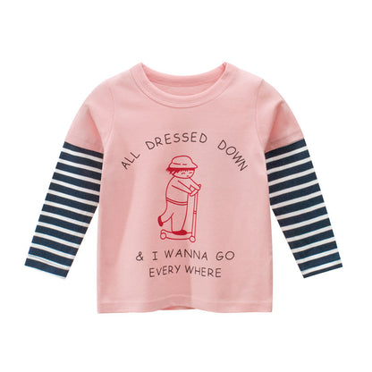 Girls 100% Cotton Long Sleeve Top – Spring & Autumn Layer
