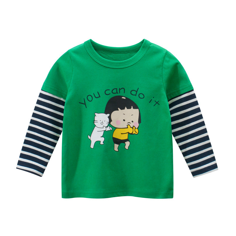 Girls 100% Cotton Long Sleeve Top – Spring & Autumn Layer