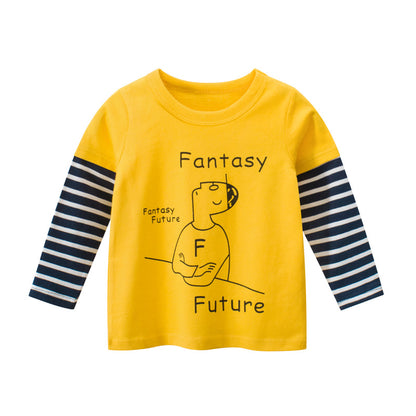 Girls 100% Cotton Long Sleeve Top – Spring & Autumn Layer