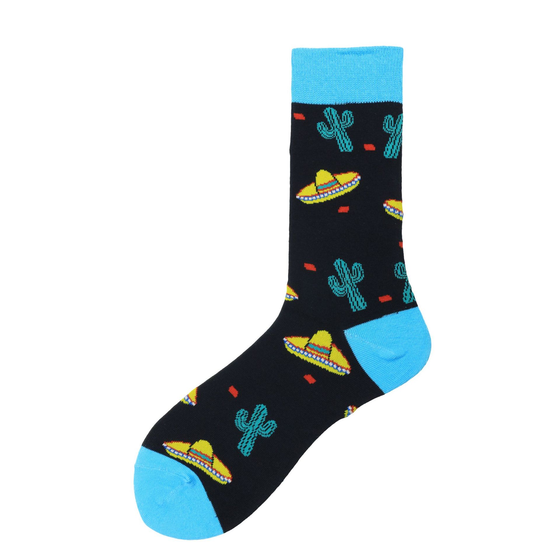 Men's Jacquard Cotton Leisure Socks – Bold Colours