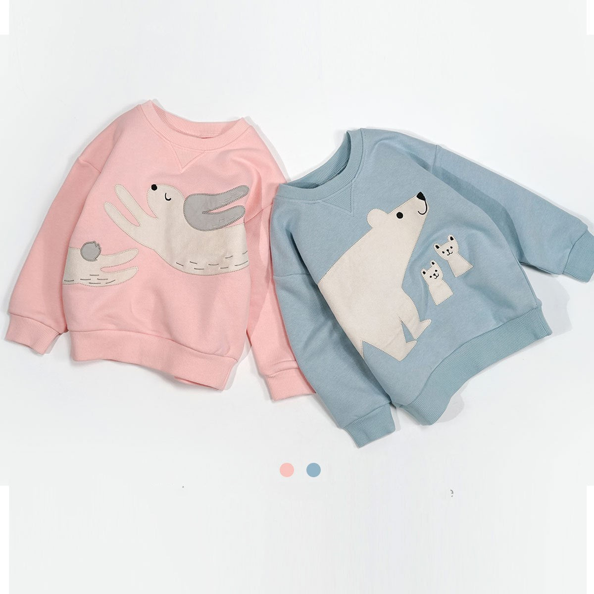 Children's Penguin Print Thickened Cotton Pullover Sweatshirt | Yellow Kids Top
