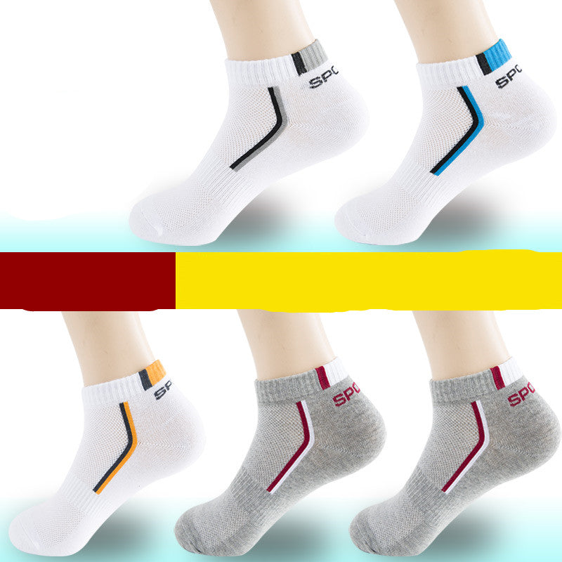 Men’s Cotton Moisture-Wicking Sports Socks – Single & 5-Pair Packs