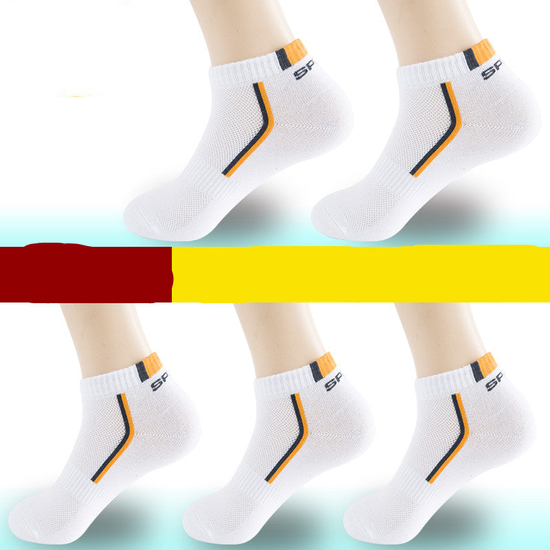 Men’s Cotton Moisture-Wicking Sports Socks – Single & 5-Pair Packs