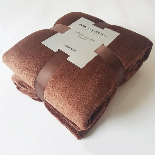 Plain Colour Coral Fleece Blanket | 9 Colours, 5 Sizes