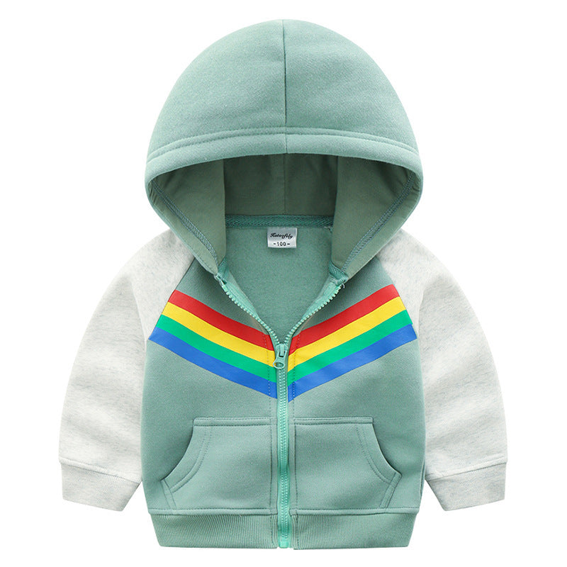 Children's Striped Zip-Up Sweatshirt | Kids Casual Top 100-140cm