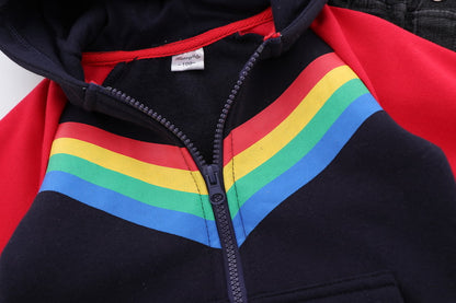 Children's Striped Zip-Up Sweatshirt | Kids Casual Top 100-140cm