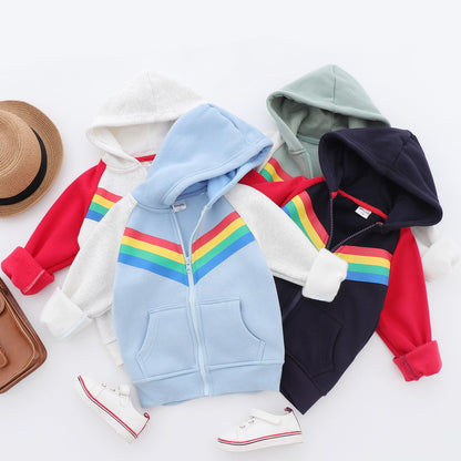 Children's Striped Zip-Up Sweatshirt | Kids Casual Top 100-140cm