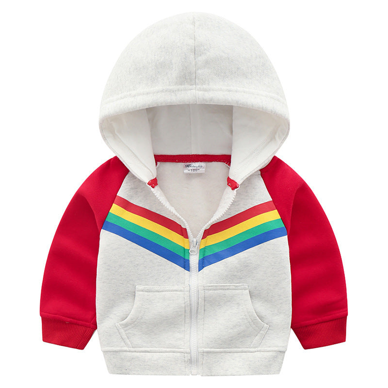Children's Striped Zip-Up Sweatshirt | Kids Casual Top 100-140cm