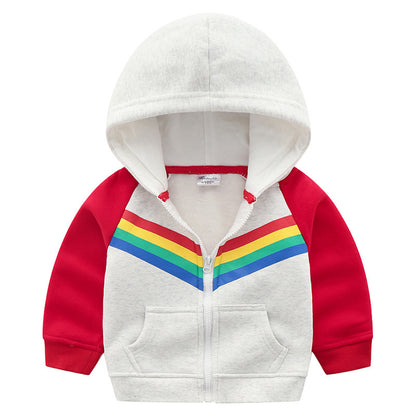 Children's Striped Zip-Up Sweatshirt | Kids Casual Top 100-140cm