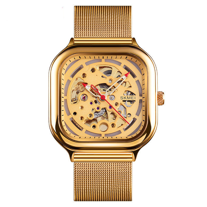 Men’s Hollow Skeleton Automatic Mechanical Watch – 41mm