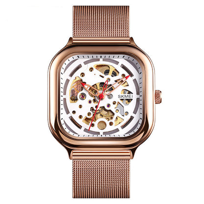 Men’s Hollow Skeleton Automatic Mechanical Watch – 41mm