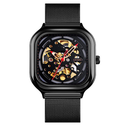 Men’s Hollow Skeleton Automatic Mechanical Watch – 41mm