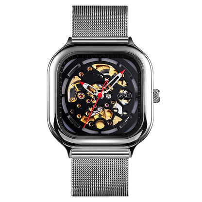 Men’s Hollow Skeleton Automatic Mechanical Watch – 41mm