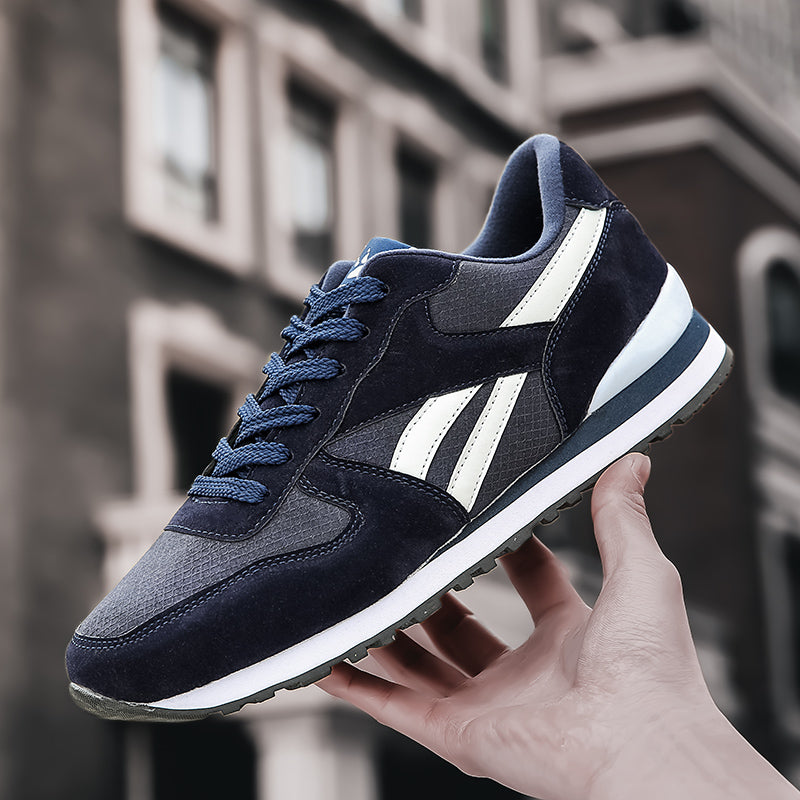 Men's Casual Leisure Trainers – Breathable Lace-Up Flat Sole Shoes