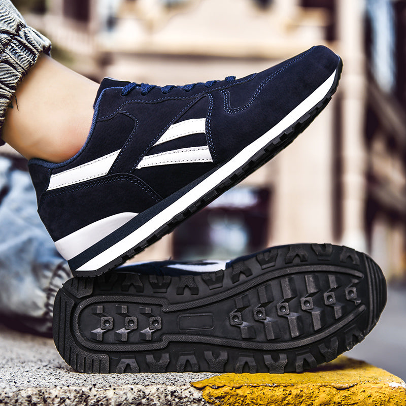 Men's Casual Leisure Trainers – Breathable Lace-Up Flat Sole Shoes