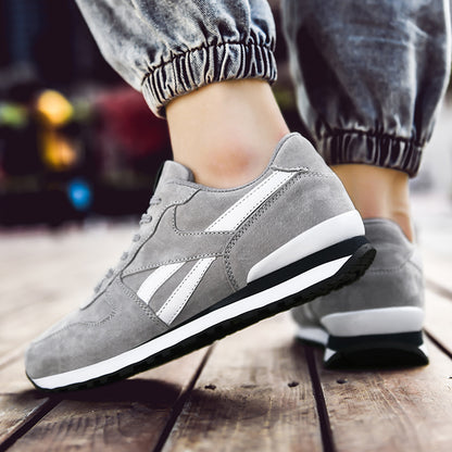 Men's Casual Leisure Trainers – Breathable Lace-Up Flat Sole Shoes