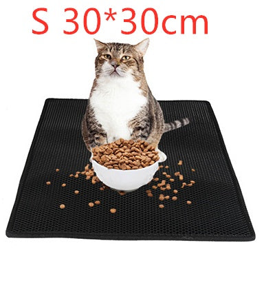 Waterproof Honeycomb Cat Litter Mat | EVA Foam Double-Layer Trapper
