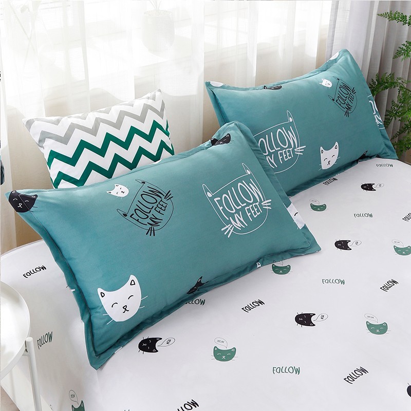 Floral Reactive Print Quilted Bedding Set | Pink & Green 5 Sizes