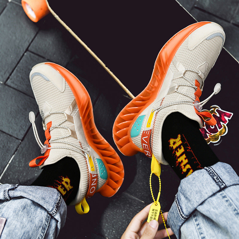 Men's Breathable Mesh Sports Trainers | Lace-Up Casual Shoes