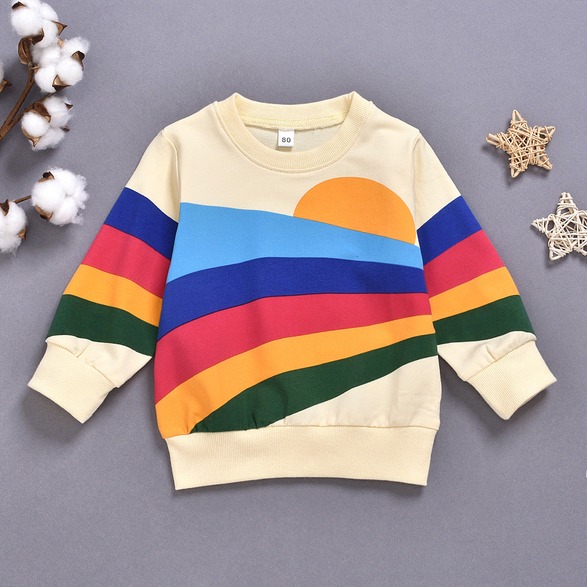 Children's Cotton Pullover Sweatshirt | Long Sleeve | 80–120cm