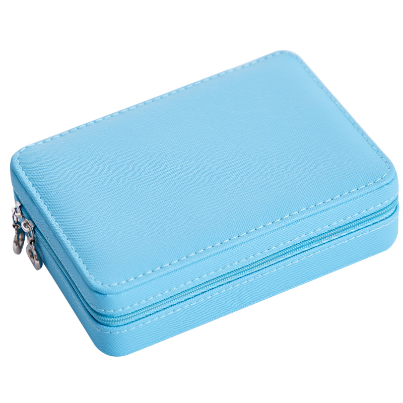 Leather Jewellery Storage Box with Mirror – Organiser in 4 Colours