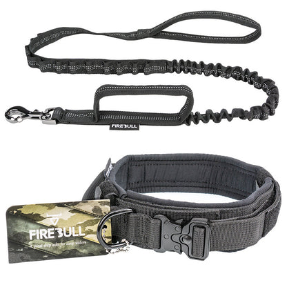 Tactical Dog Collar & Lead Set | Nylon | Grey, Khaki & Black
