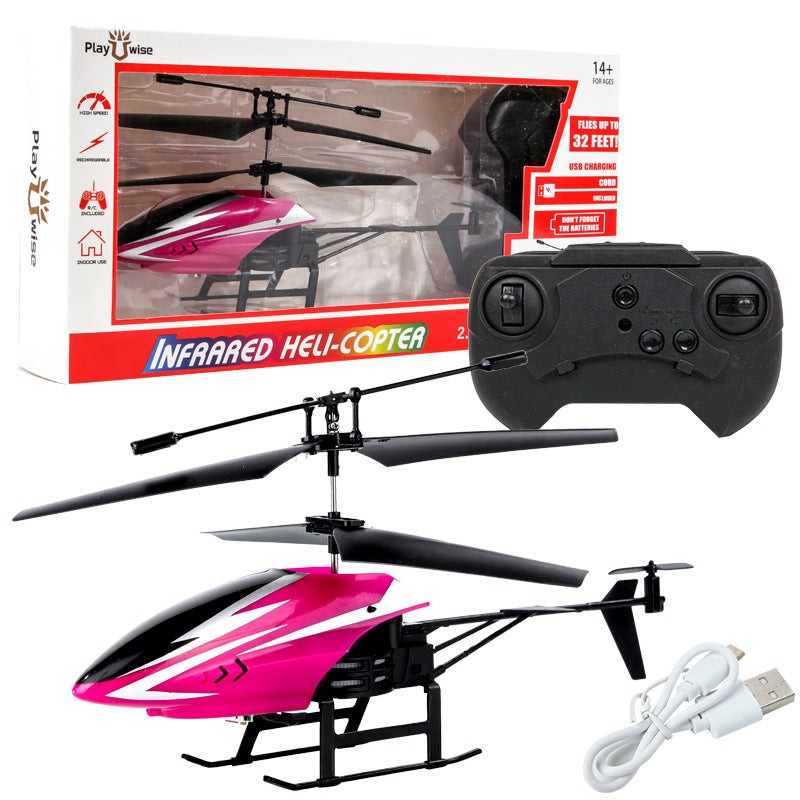 Mini RC Helicopter Toy for Kids - 2-Channel Lightweight Remote Control