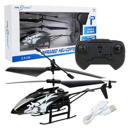 Mini RC Helicopter Toy for Kids - 2-Channel Lightweight Remote Control