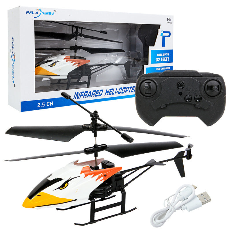 Mini RC Helicopter Toy for Kids - 2-Channel Lightweight Remote Control