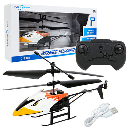 Mini RC Helicopter Toy for Kids - 2-Channel Lightweight Remote Control
