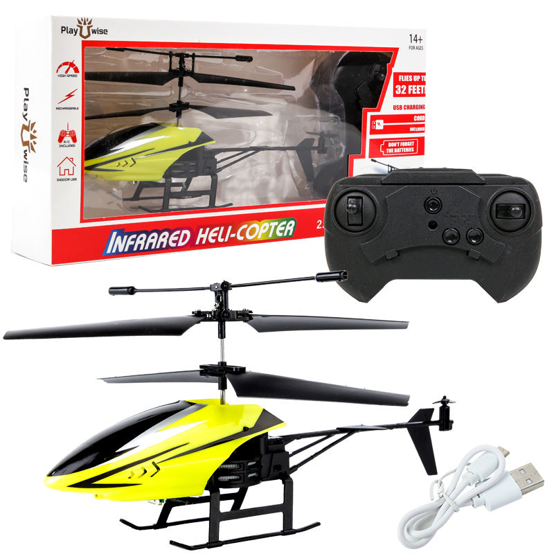Mini RC Helicopter Toy for Kids - 2-Channel Lightweight Remote Control